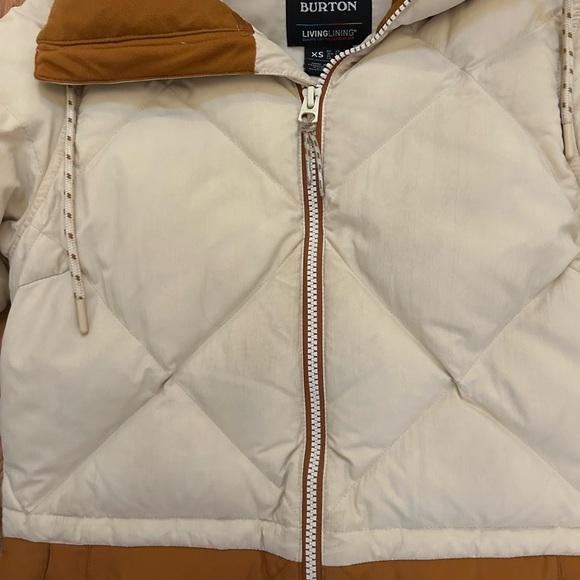 BURTON (Brown & Cream Puffer Jacket Long) Women’s XS - Picture 4 of 5